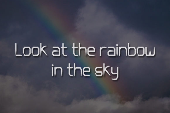 Rainbow Sky Font PNG with transparent background - Preview 1
