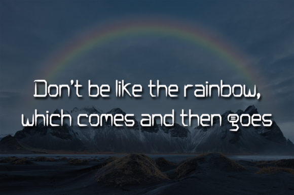 Rainbow Sky Font PNG with transparent background - Preview 3