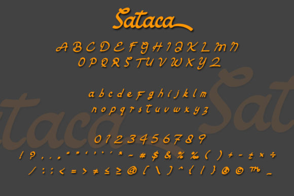 Sataca Font PNG with transparent background - Preview 2