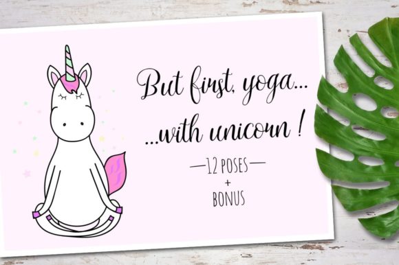 Unicorn's Yoga Set Graphic Illustrations By Callmestasya