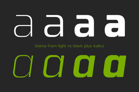 Oxima Family Font PNG with transparent background - Preview 1
