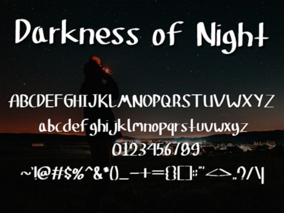 Darkness of Night Font - Preview 4