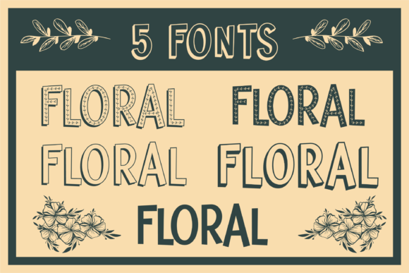 Floral Font - Preview 1