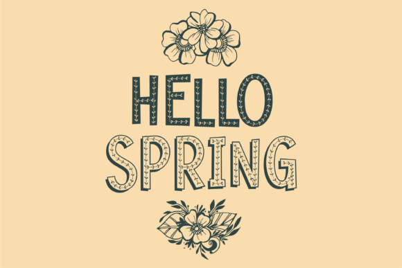 Floral Font - Preview 4