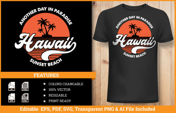 Hawaii Beach Design Gráfico Designs de Camisetas Por hamjaiu
