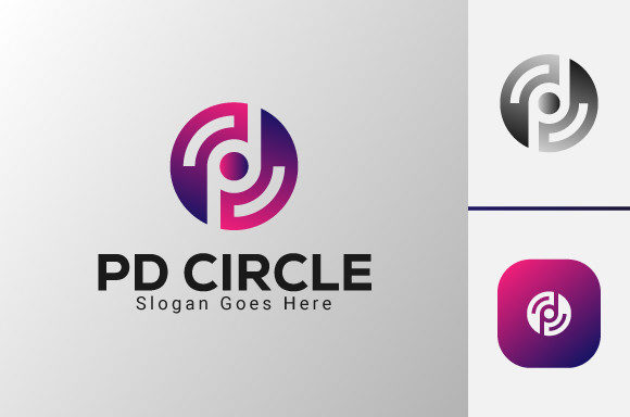 PD Letter with Circle Modern Logo Design Graphic Logos By imrankite