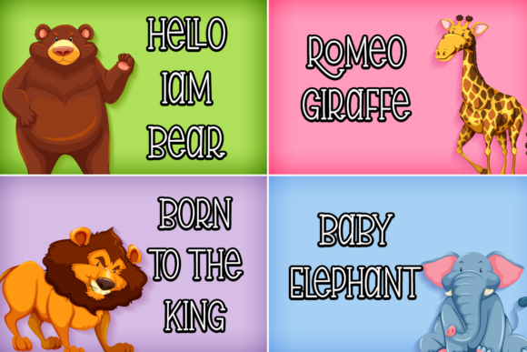 Pretty Panda Font PNG with transparent background - Preview 1