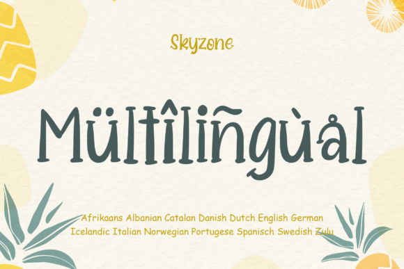 Skyzone Font PNG with transparent background - Preview 2