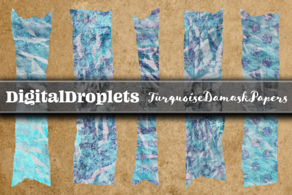 Turquoise Damask | 180 Washi Tapes