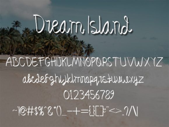 Dream Island Font PNG with transparent background - Preview 4