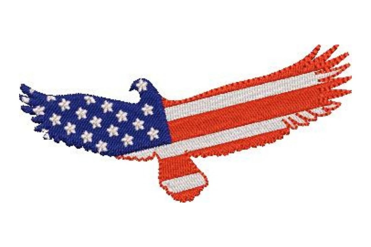 Eagle with American Flag Pattern
