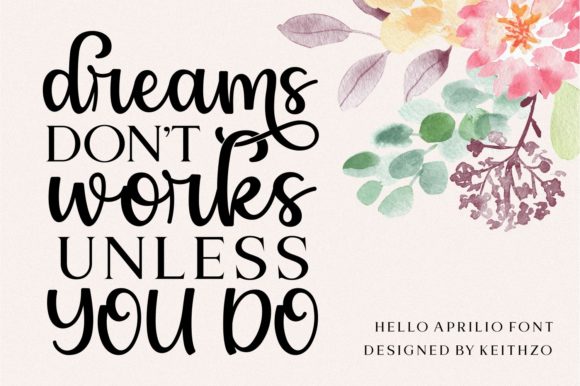 Hello Aprilio Font font preview - 2