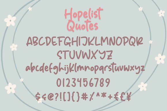 Hopelist Quotes Font PNG with transparent background - Preview 2