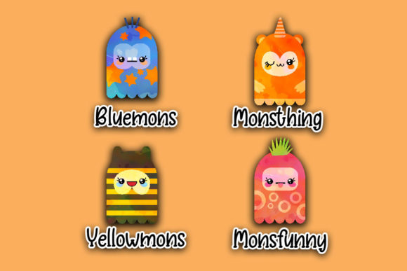 Monsthing Font PNG with transparent background - Preview 2