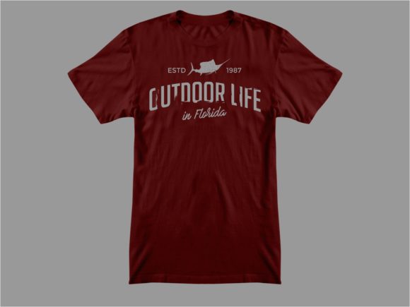 Tee Graphic Fishing Sail Fish Vintage
