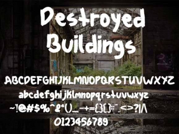 Destroyed Buildings Font - Preview 4