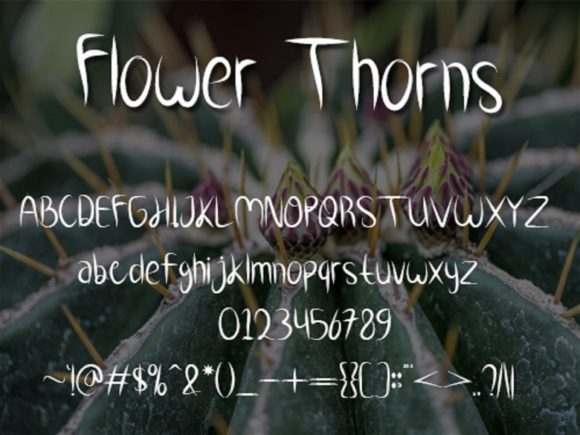 Flower Thorns Font - Preview 4