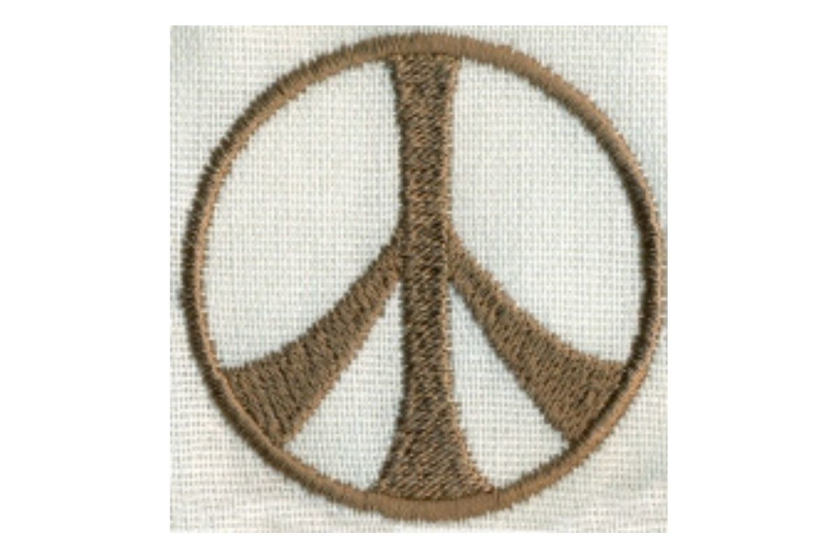 Hippie Brown Peace Sign