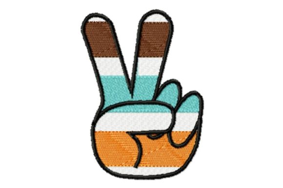 Hippie Peace Hand Striped
