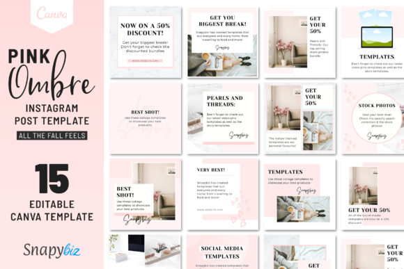 Instagram Post Canva Template Bundle Bundle · Creative Fabrica