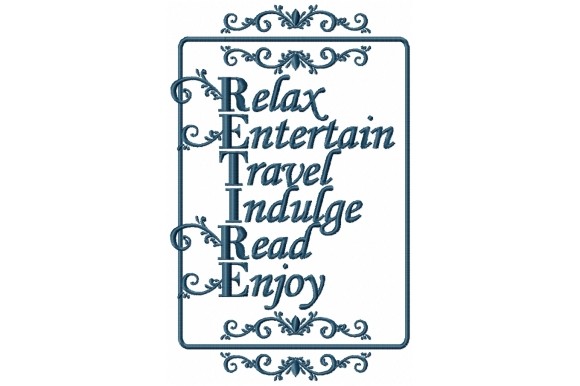 RETIRE Word Art