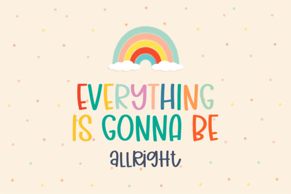 Rainbow Club Font PNG with transparent background - Preview 2