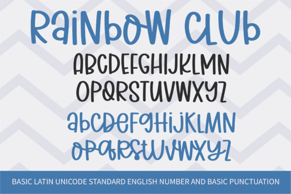 Rainbow Club Font PNG with transparent background - Preview 6