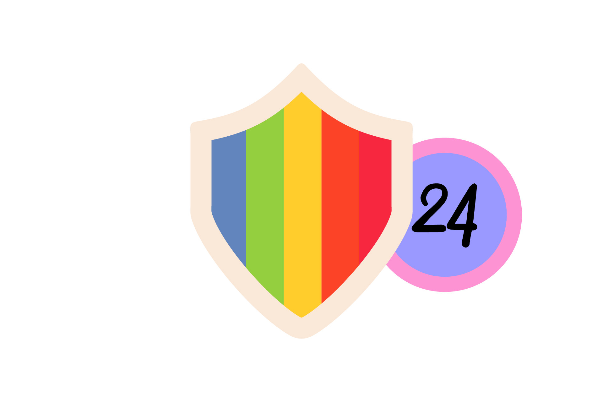Rainbow Icon Shield Design Creative Art Graphic by aerorbstudio ...