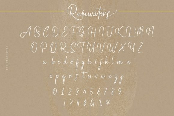 Rainwaters Font PNG with transparent background - Preview 3