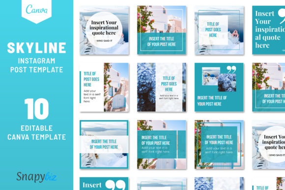 Skyline Instagram Template Graphics