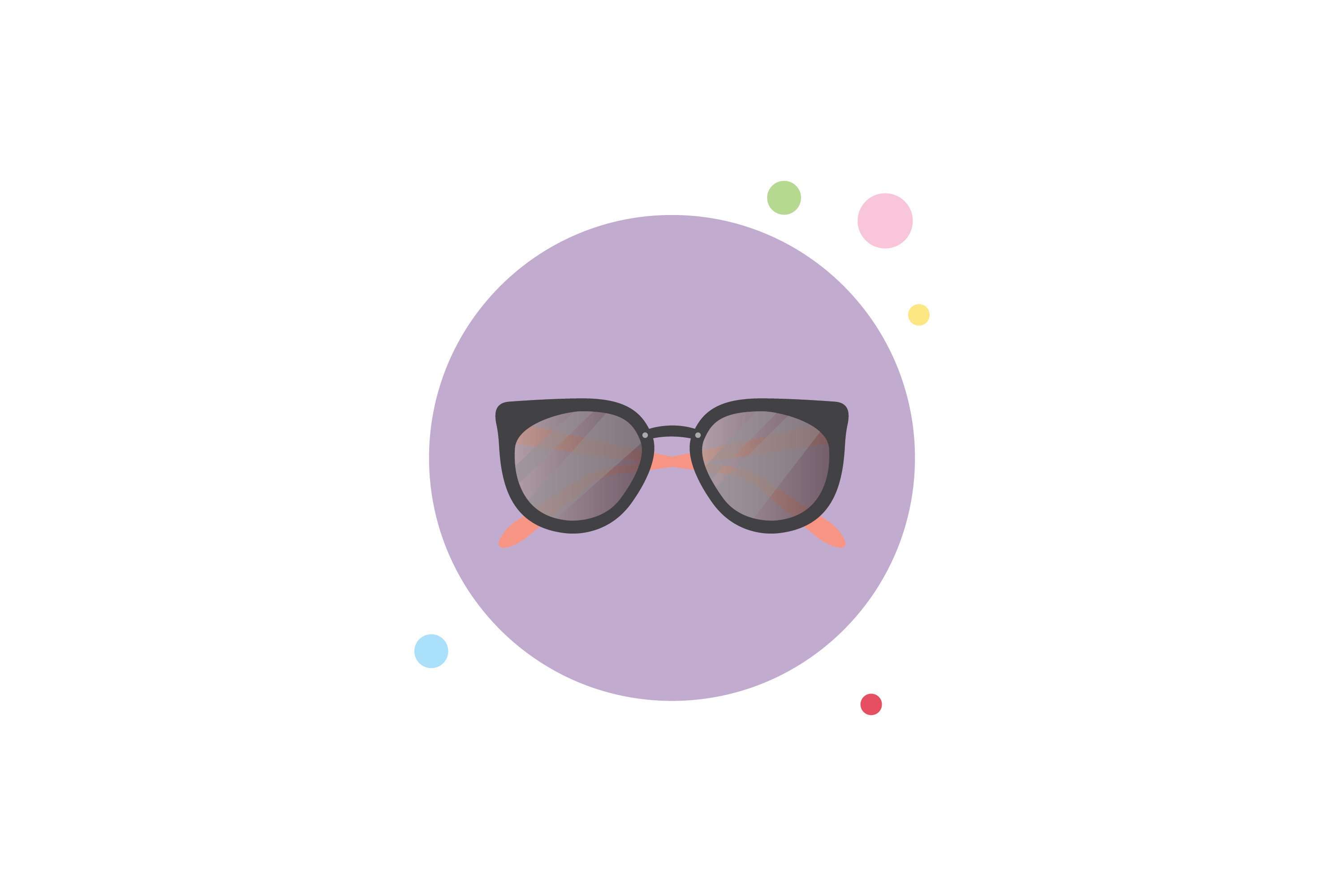 Beach Sunglasses 4 Circle Bubble Icon Graphic by goodmantisid ...