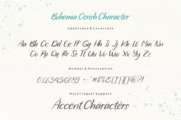 Bohemia Cerish Font PNG with transparent background - Preview 5