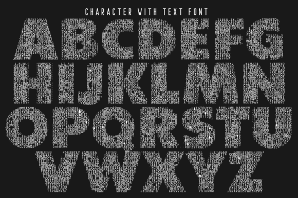 Character with Text Font - Preview 5