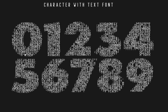 Character with Text Font - Preview 6