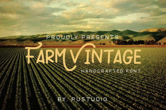 Farm Vintage Display Font By pustudio