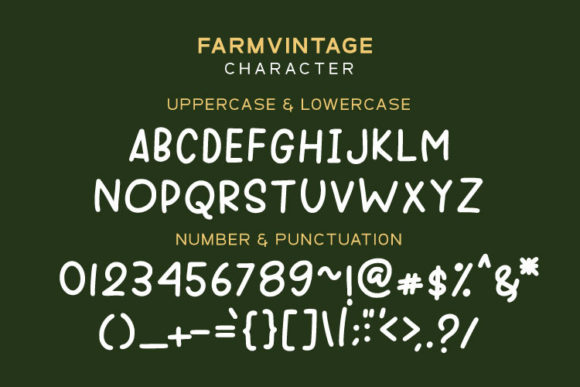 Farm Vintage Font PNG with transparent background - Preview 4
