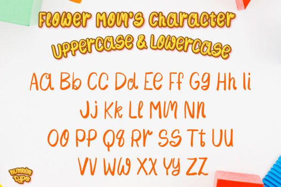 Flower Mom Font PNG with transparent background - Preview 1
