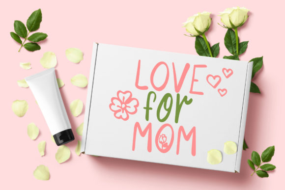 Flower Mom Font PNG with transparent background - Preview 5