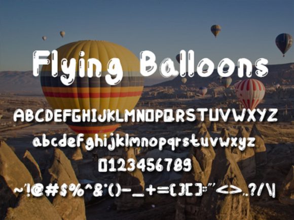 Flying Balloons Font - Preview 4