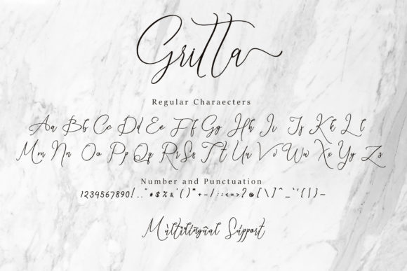 Gritta Font PNG with transparent background - Preview 5