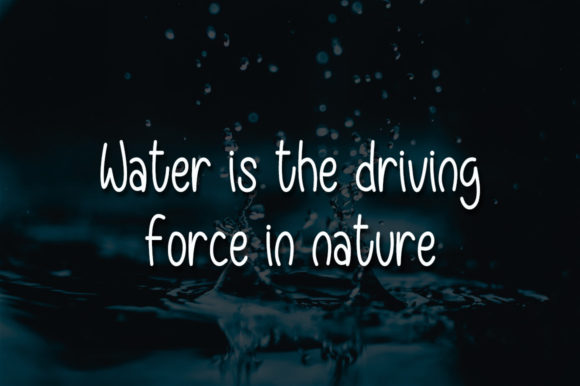 Like Water Font PNG with transparent background - Preview 3