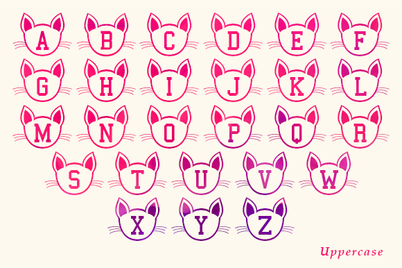 Muezza Monogram Font PNG with transparent background - Preview 3