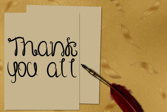 Pink Flowers Font PNG with transparent background - Preview 3