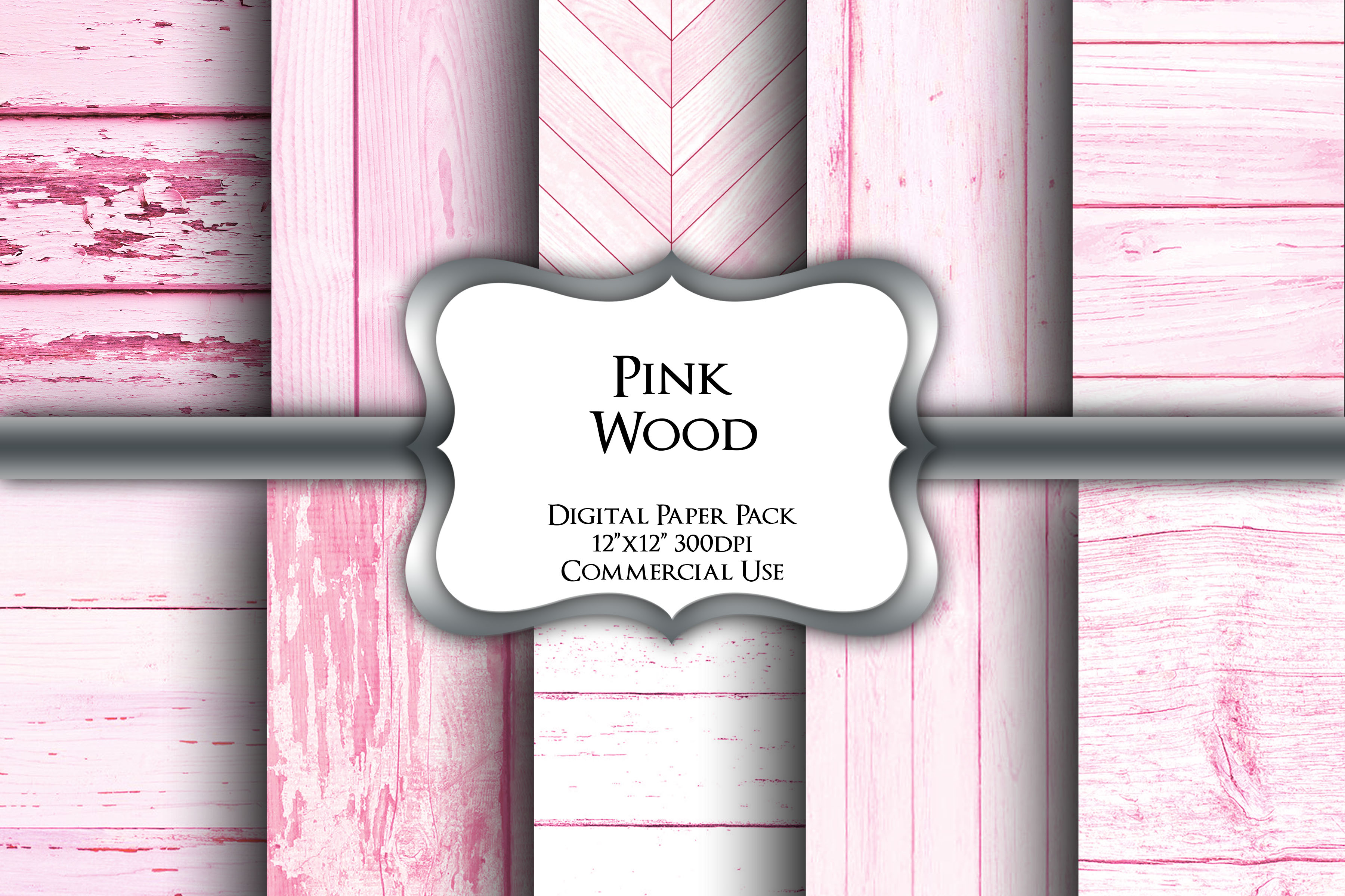 Pink Wood Digital Paper Pack Graphic by Party Pixelz · Creative Fabrica