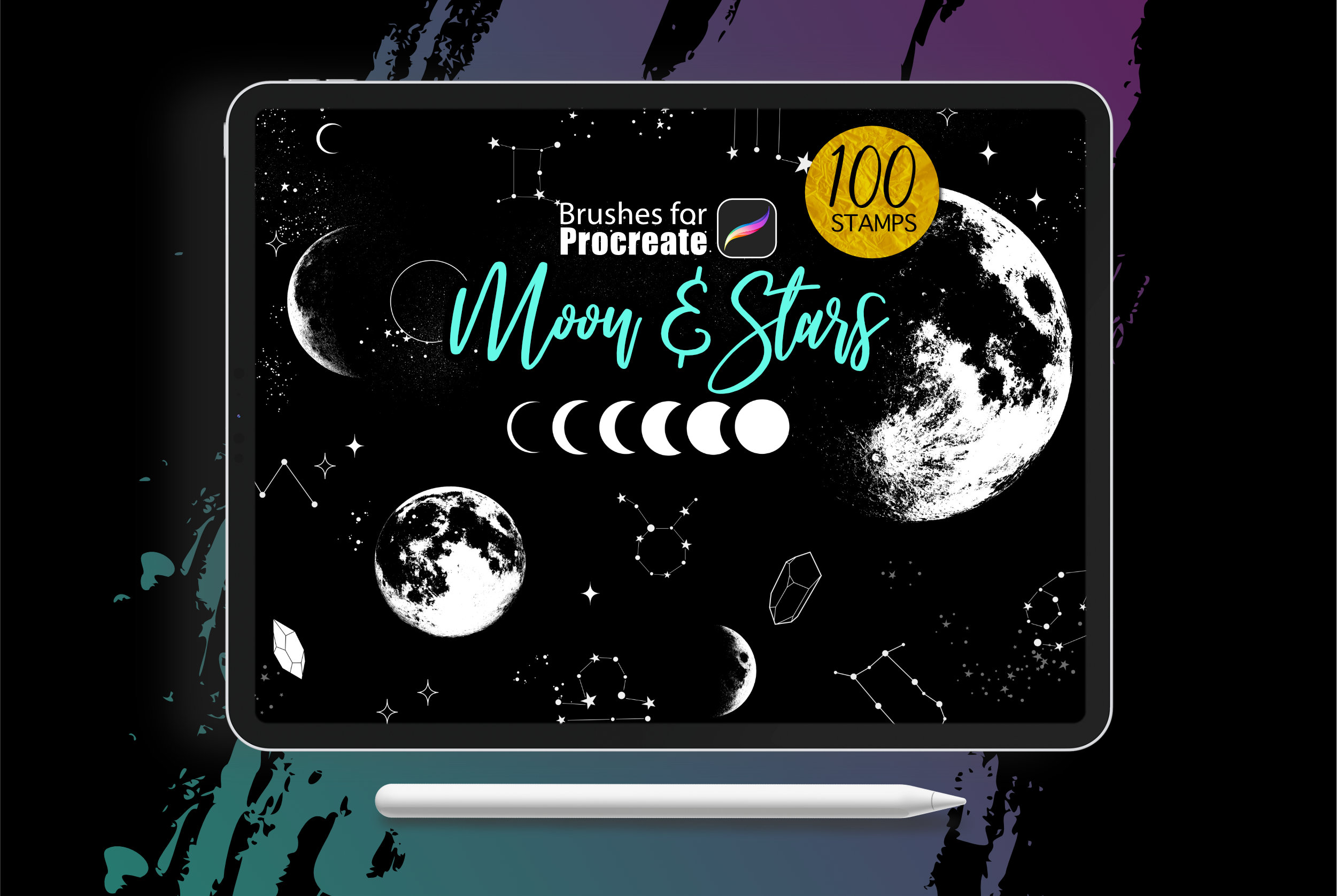 Procreate Brushes - Moon and Stars
