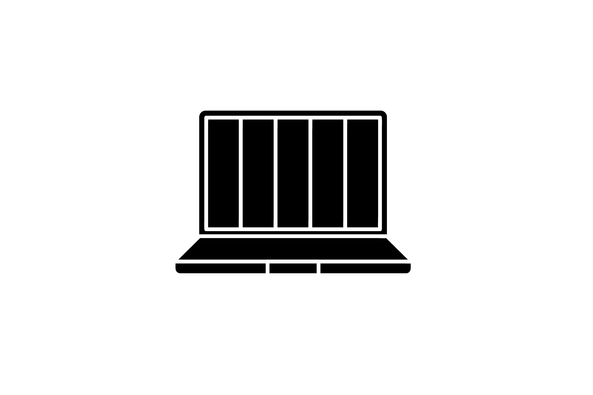 Rainbow Laptop Black Filled Design Art Graphic by aerorbstudio ...