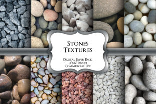 Stones Pebbles Digital Paper Pack Graphic by Party Pixelz · Creative ...