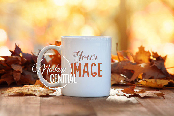 Fall Coffee Mug Glass Cup Mockup Graphic Mugs & Cups By Mockup Central