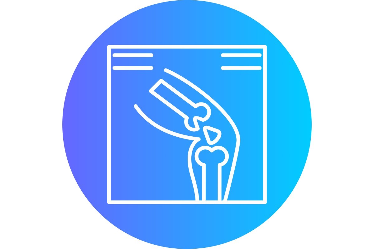 Knee Joint Line Circle Gradient Icon Graphic by Pexelpy · Creative Fabrica