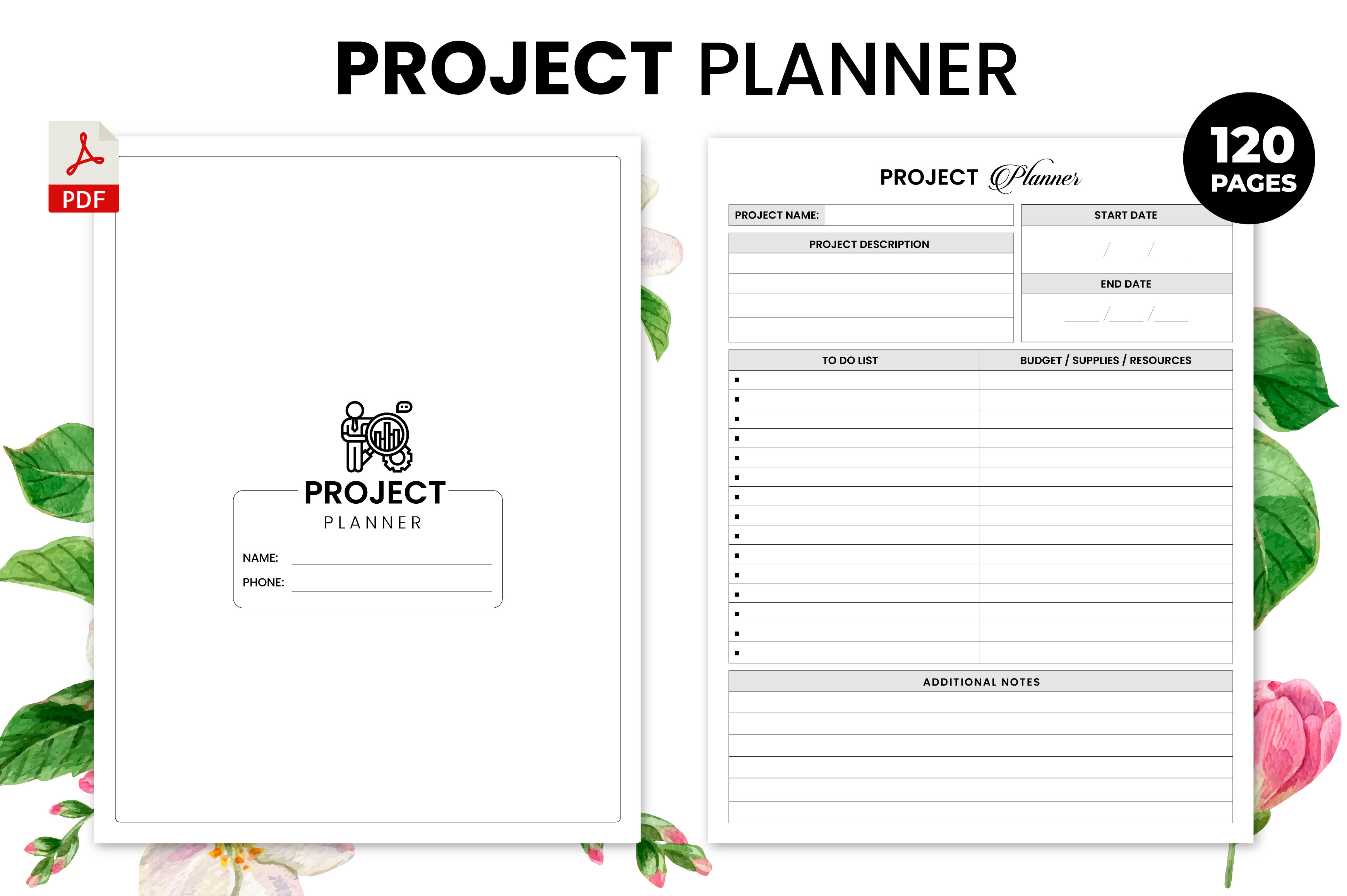 Project Planner - KDP Interior Graphic by LoomedPages · Creative Fabrica